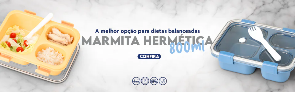 Banner promocional de marmita hermética